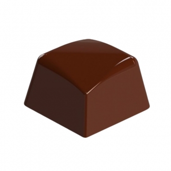 GI187 - Forma de Chocolate em Policarbonato Bombom quadrado Linha Áurea