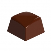 GI187 - Forma de Chocolate em Policarbonato Bombom quadrado Linha Áurea
