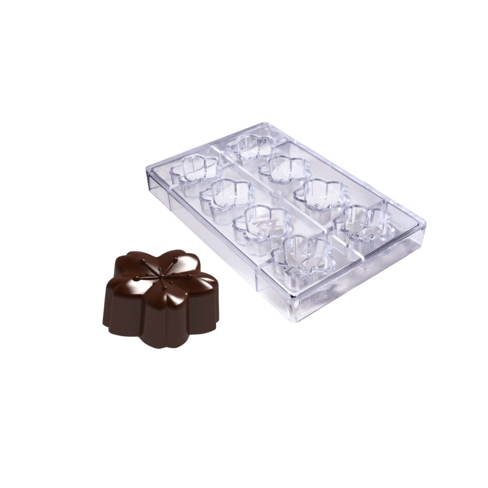GI179 - Forma de Chocolate em Policarbonato Flor de Sakura grande.